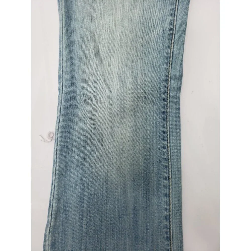 American Eagle Womens Medium Wash Blue Stretch Slim Boot Jeans Size 6 Reg